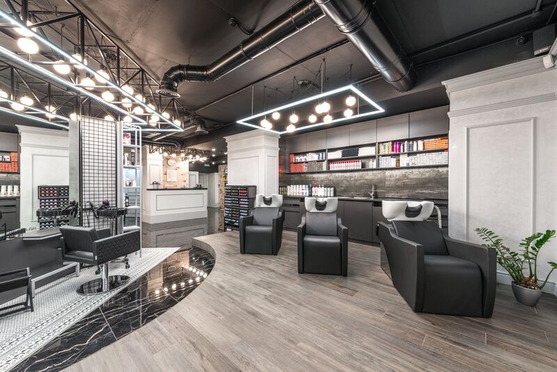 Een lege kapsalon